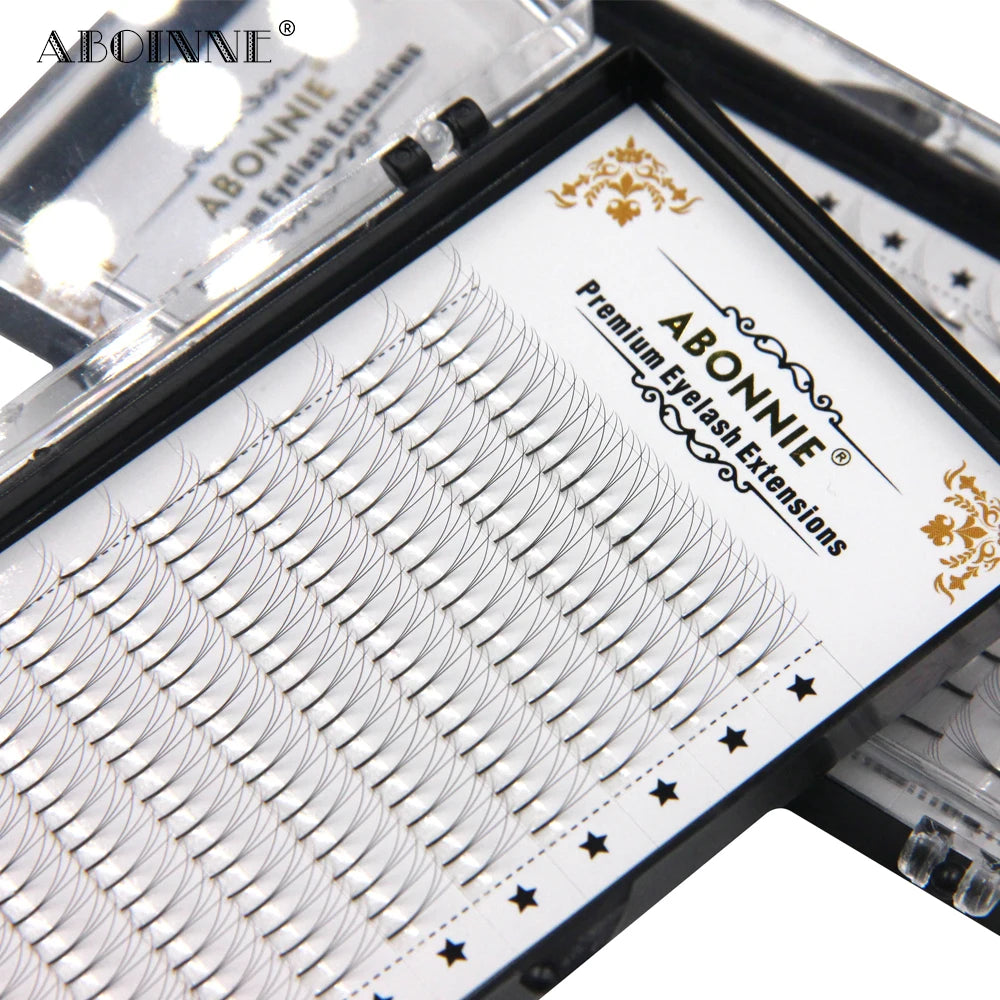 Abonnie 3D/4D/5D/6D Premade Volume Fans Fluffy Lashes Long Stem Russian Volume Eyelashes Extension All Size Fans