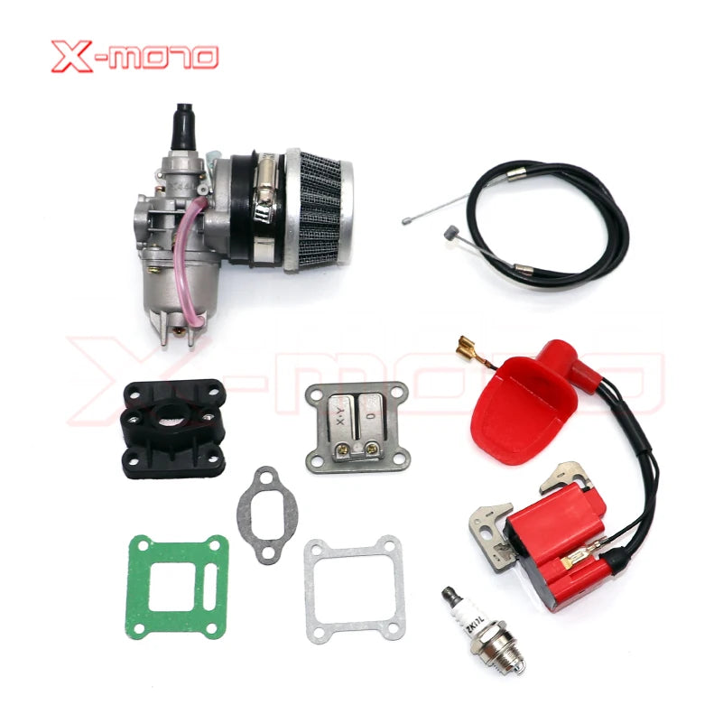 Pocket Bike 47cc 49cc engine carb carburetor with Pod Air Filter 2 stroke for Mini Quad ATV Dirt Bike MiniMoto Go Kart Buggy