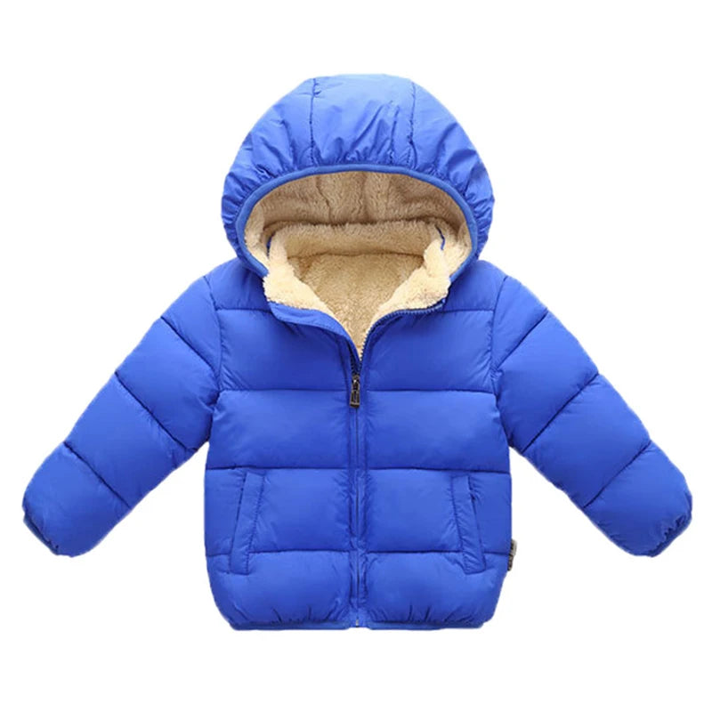 Kids Fur Hood Plush Jacket - Thickened Winter Outerwear for Boys & Girls - photo 3
