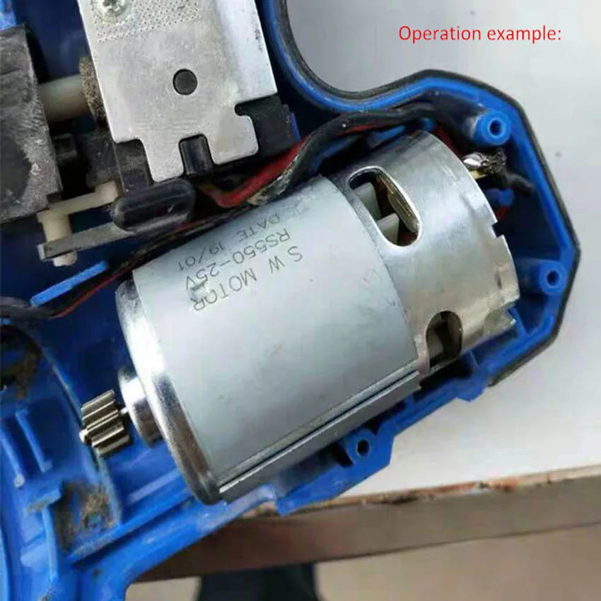 RS550 DC Motor10.8V 12V 14.4V 16.8V 18V 21V 25V Micro Electric Screwdriver Motors with 9 Teeth12Teeth High Torque Gear Box Motor