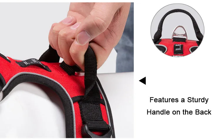 Truelove Reflective No-Pull Dog Harness – Adjustable Nylon Vest for Medium & Large Dogs | XS–XL (7 Colors)