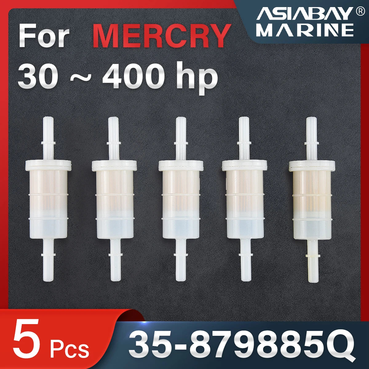 8mm 5/16" Fuel Filter For Mercury Marine Outboard Engine Quicksilver 35-879885Q 35-879885T 30-400hp Gas Water Separator