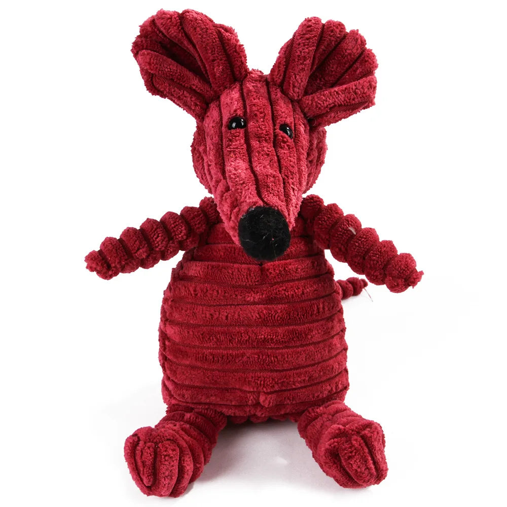 Squeaky Plush Chew Toy for Dogs, Animal Shapes