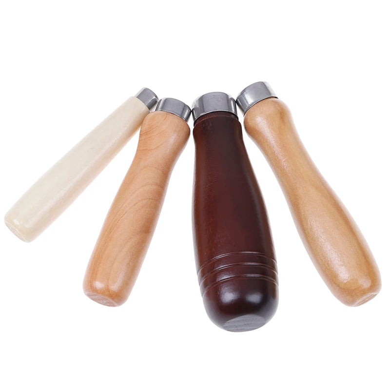 3Pcs/Lot Wooden File Handle Fit Home Tool Stainless Steel Ring Hardwood DIY Acc