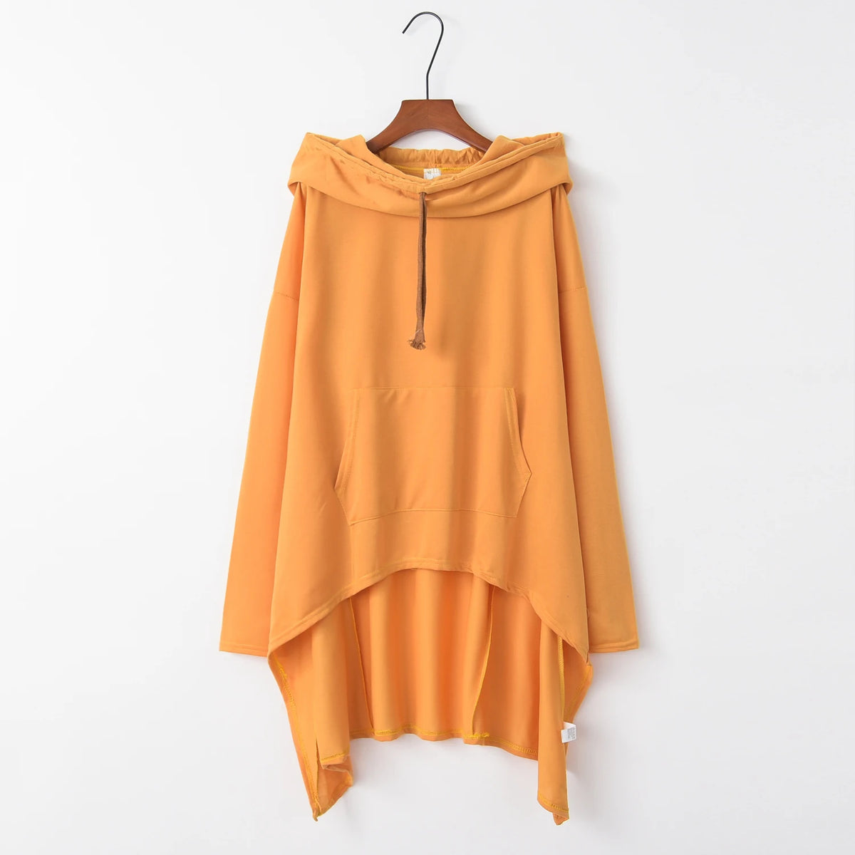 Women's Long Solid Color Hoodie with Pockets