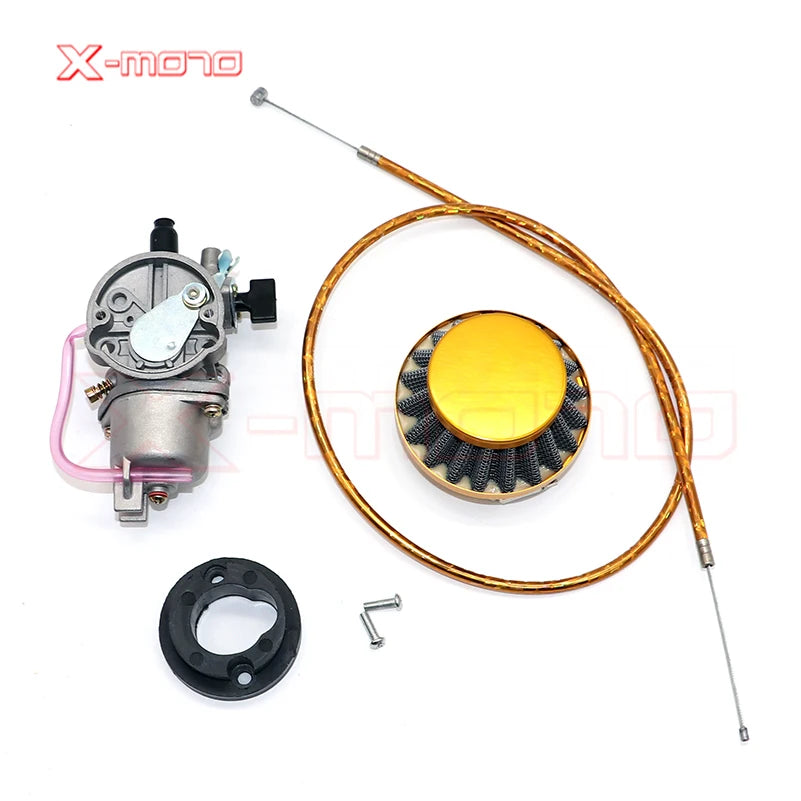 Pocket Bike 47cc 49cc engine carb carburetor with Pod Air Filter 2 stroke for Mini Quad ATV Dirt Bike MiniMoto Go Kart Buggy