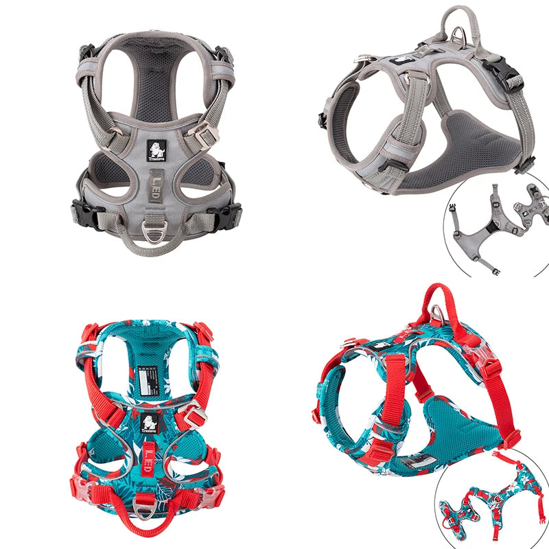 Truelove Reflective No-Pull Dog Harness – Adjustable Nylon Vest for Medium & Large Dogs | XS–XL (7 Colors)