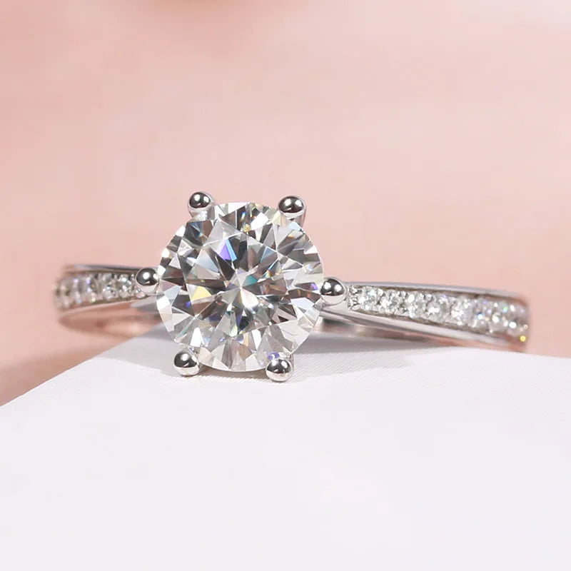 Cubic Zirconia White Gold Ring for Women - Bridal & Wedding