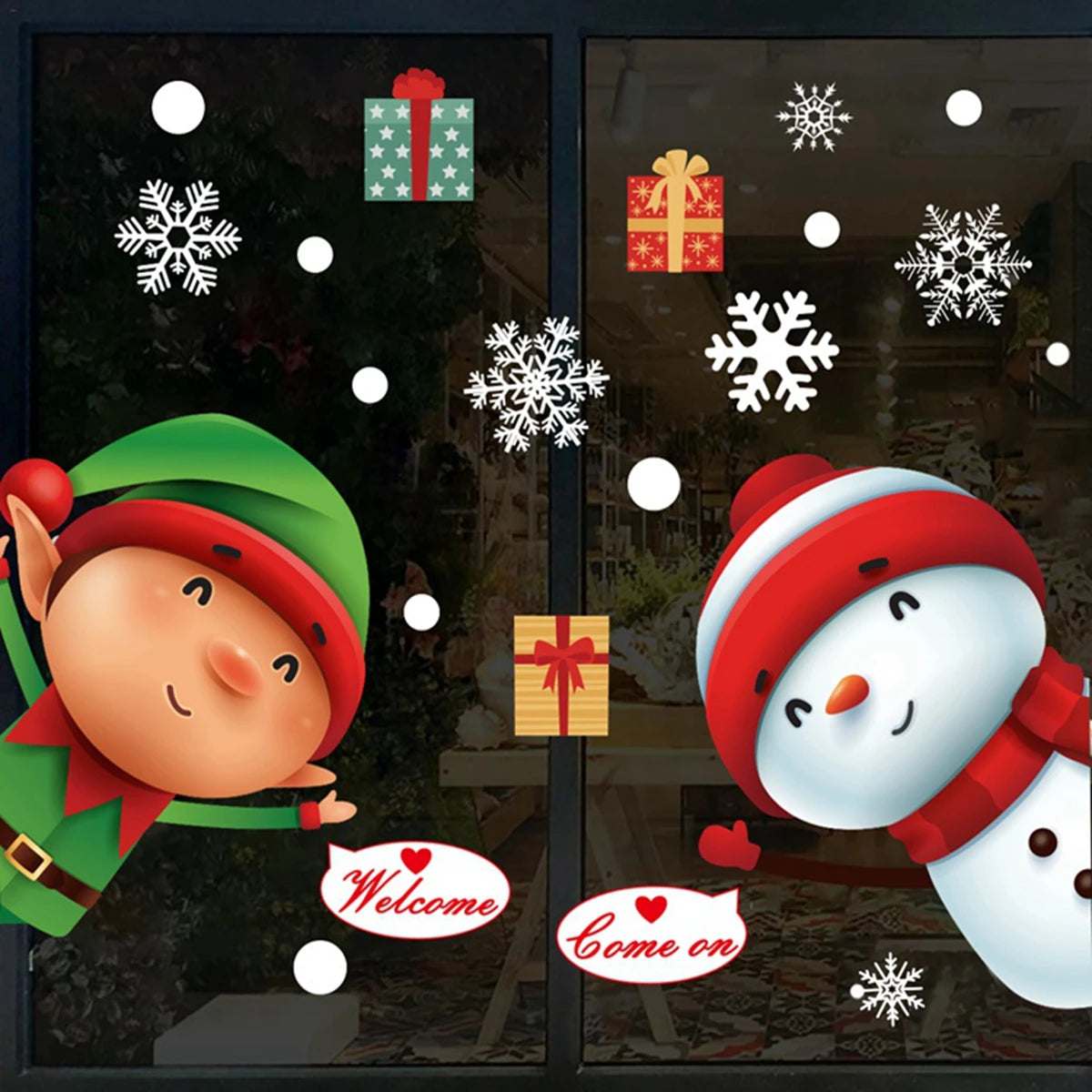 Christmas Wall Window Stickers Marry Christmas Decoration For Home 2026 Christmas Ornaments Xmas Navidad Gift New Year 2026