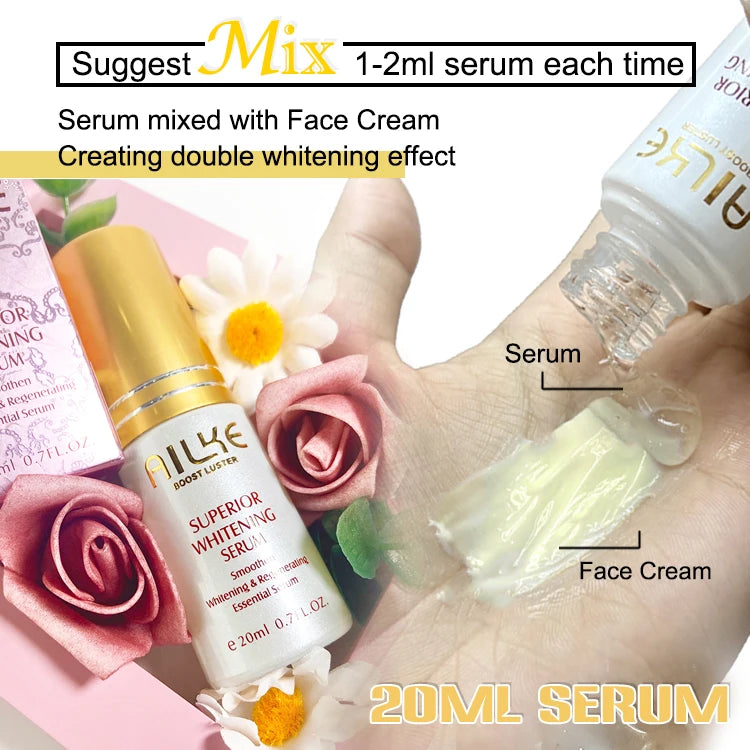 AILKE Lightening Face Cream, Antioxidant, Color Correction, Firming, With Sodium Hyaluronate, Clean Skin Facial Cream