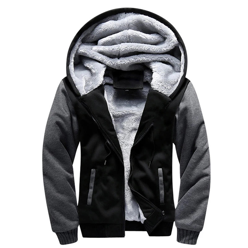 Men's Camo Fleece-Lined Hooded Jacket