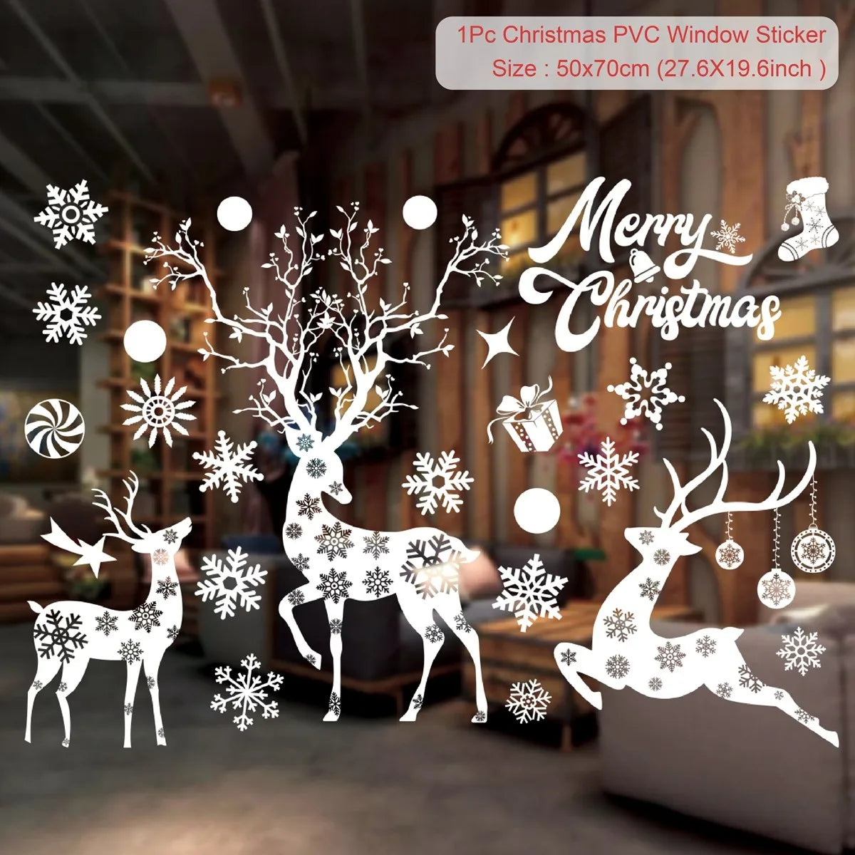Christmas Wall Window Stickers Marry Christmas Decoration For Home 2026 Christmas Ornaments Xmas Navidad Gift New Year 2026