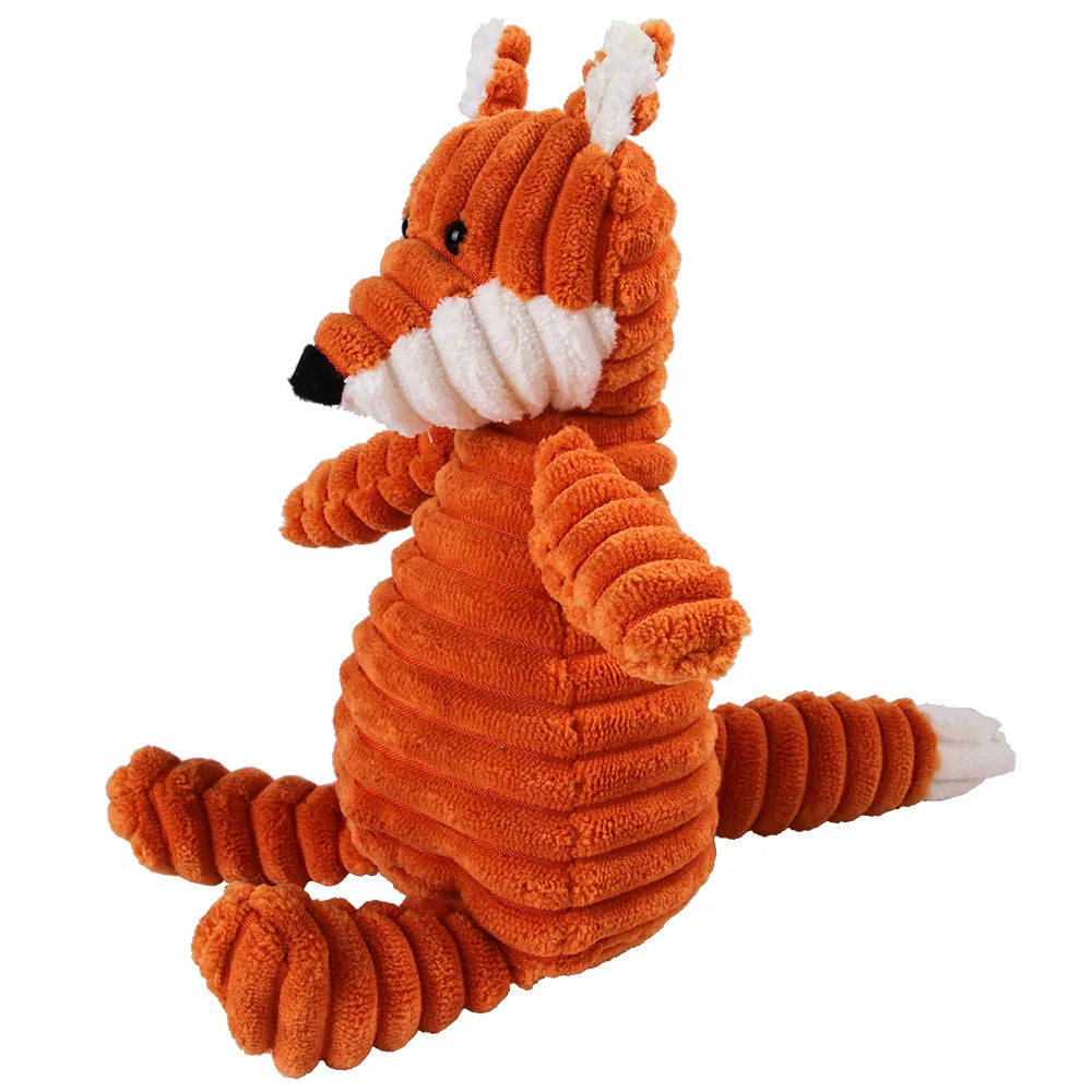 Squeaky Plush Chew Toy for Dogs, Animal Shapes