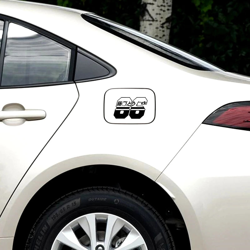 Car Stickers AE86 Initial D Racing Drift Reflective Decals For Toyota Corolla Cross Windshield Fuel Tank Cap Bumper Trunk