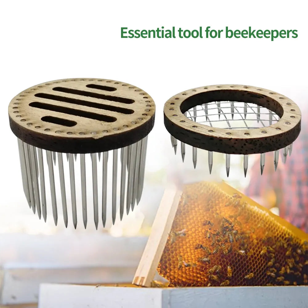 Wooden Queen Bee Cage Stainless Steel Needle Type Catcher Isolation Room Beekeeping Equipments Beekeeper Supplies