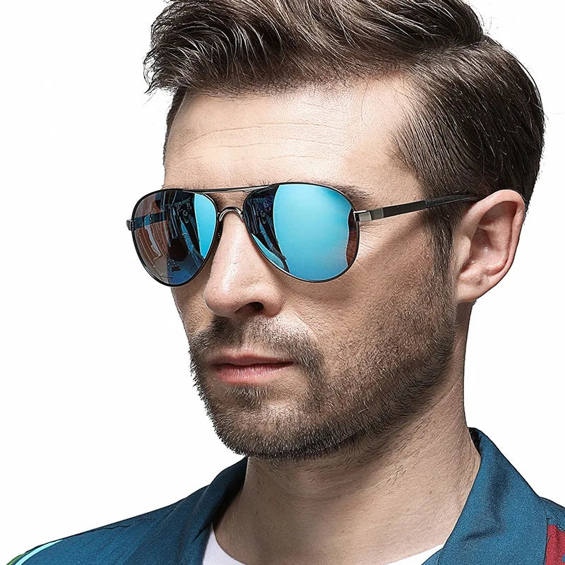 AOWEAR Polarized Aviator Sunglasses — Mirror Coating, Unisex