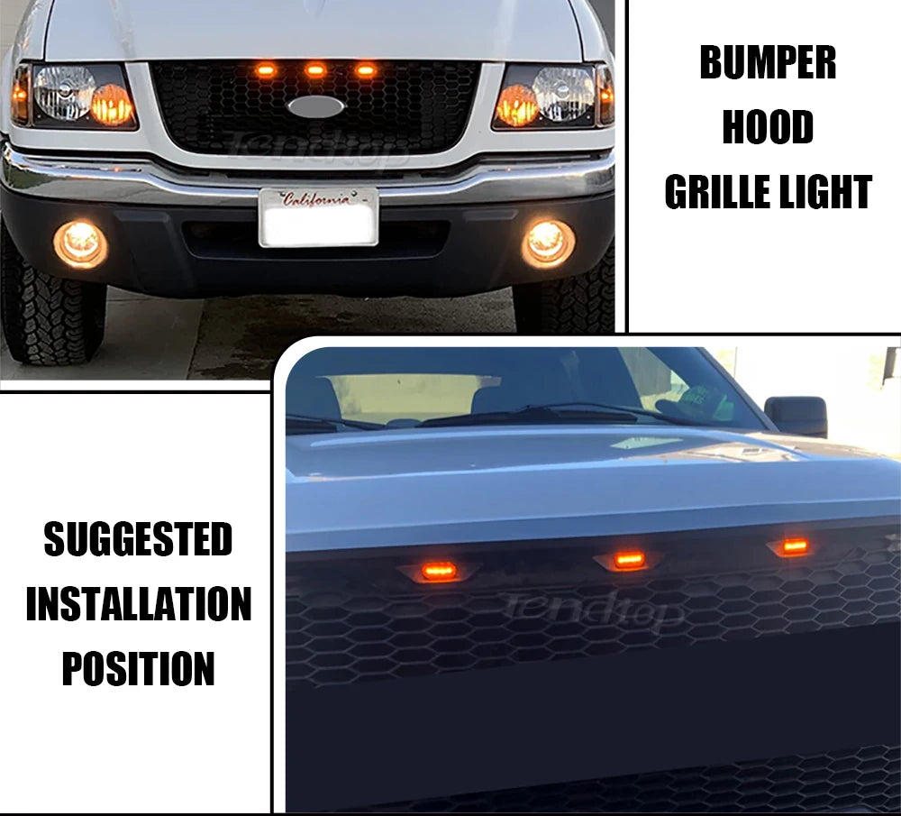 Front Grille Marker LED Light Kit for Ford F-150 2004–2019 (Waterproof)