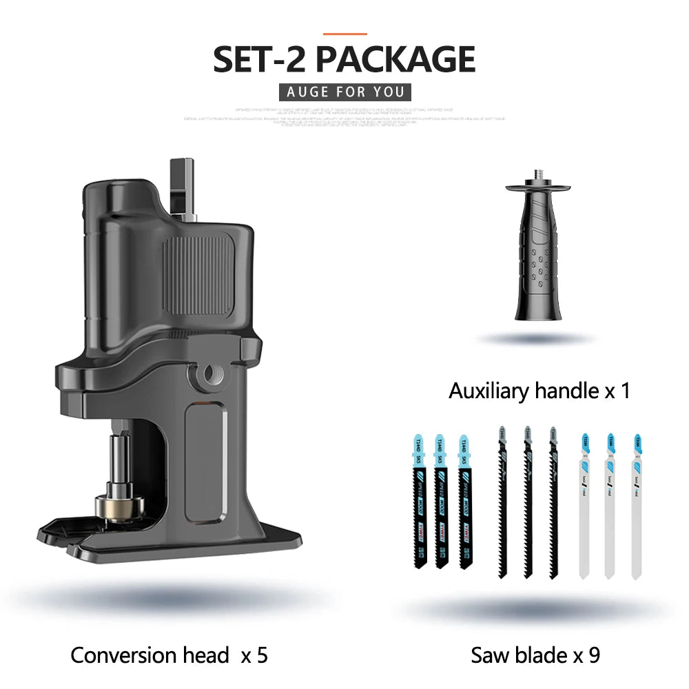 Portable Reciprocating Saw Adapter ,Electric Drill To Electric Saw for Wood Metal Cutting Tool with Saw Blade