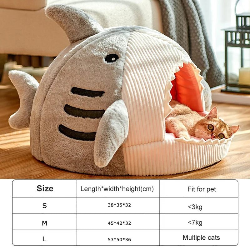 Enclosed Cat Bed Tent - Warm Covered Kitten Cave with Cushion - photo 6