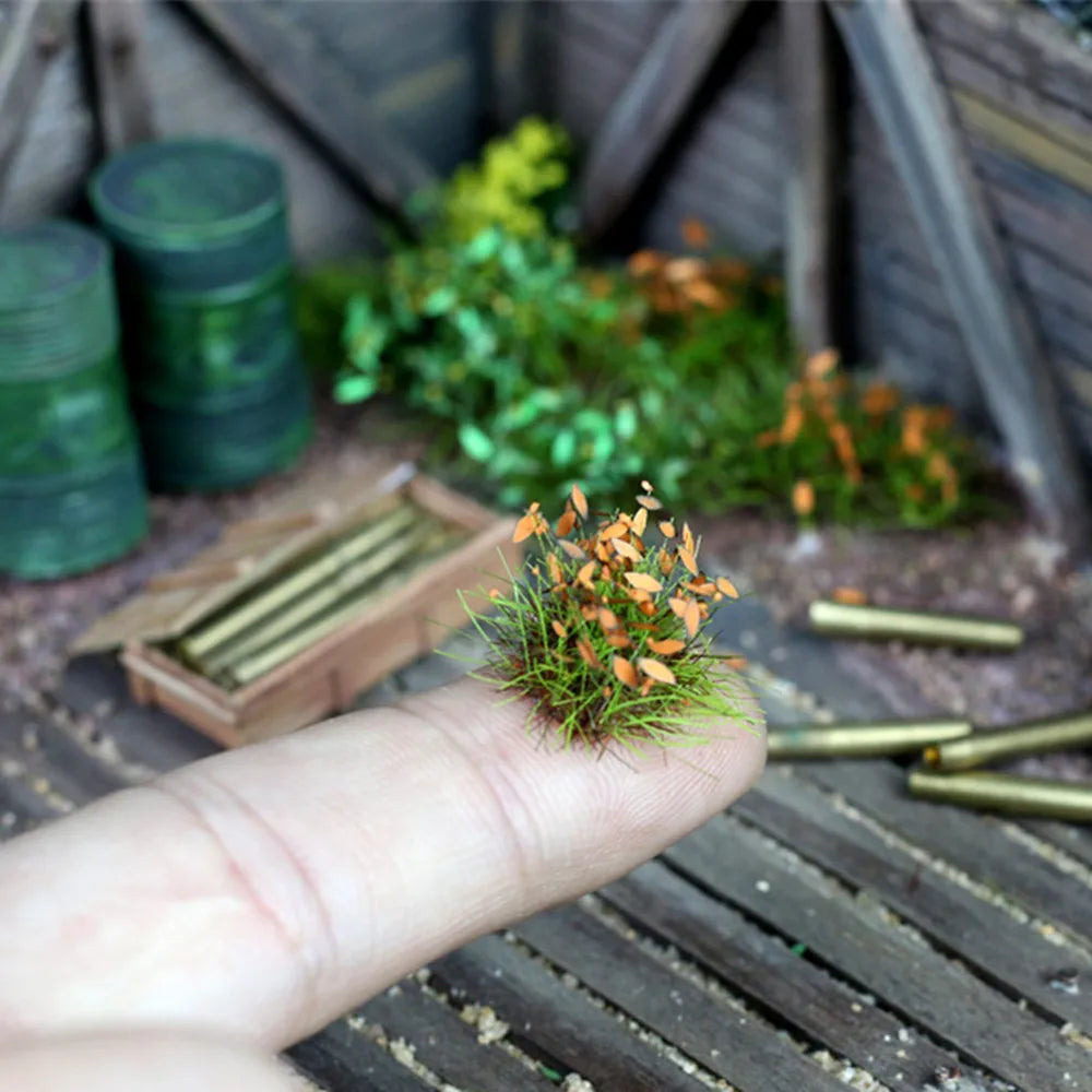 Scene Ground Weeds Vegetation Military  For Railway Artificial Mini Terrain Lawn Wargame Landscape Scenery Diorama Accessories