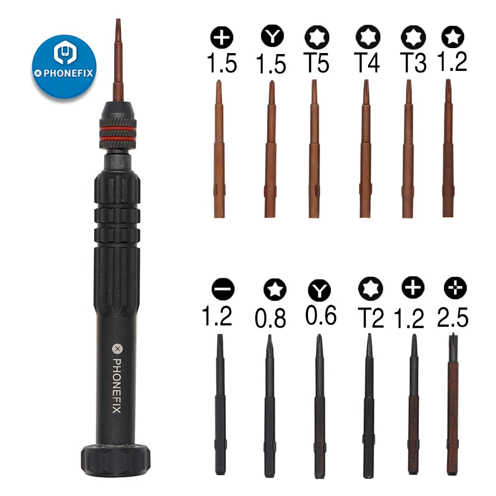 Multi-function Disassemble Magnetic Pentalobe Y-type Torx Cross Head Screwdriver Bit Open Tool For iPhone Android Mobile Phone