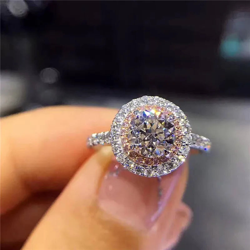 Cubic Zirconia White Gold Ring for Women - Bridal & Wedding
