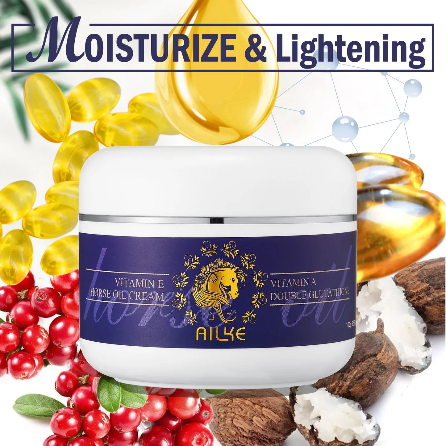 AILKE Double Glutathione Whitening Skin Care, Lightening, Remove Dark Spots, Skin Radiant, Moisturizing, Hydrating, Smooth