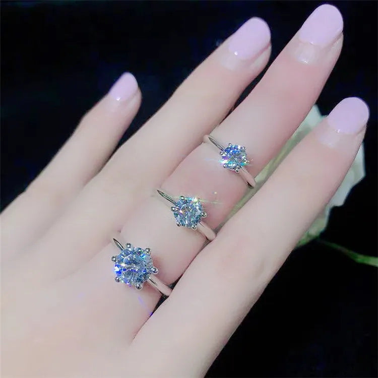 Cubic Zirconia White Gold Ring for Women - Bridal & Wedding