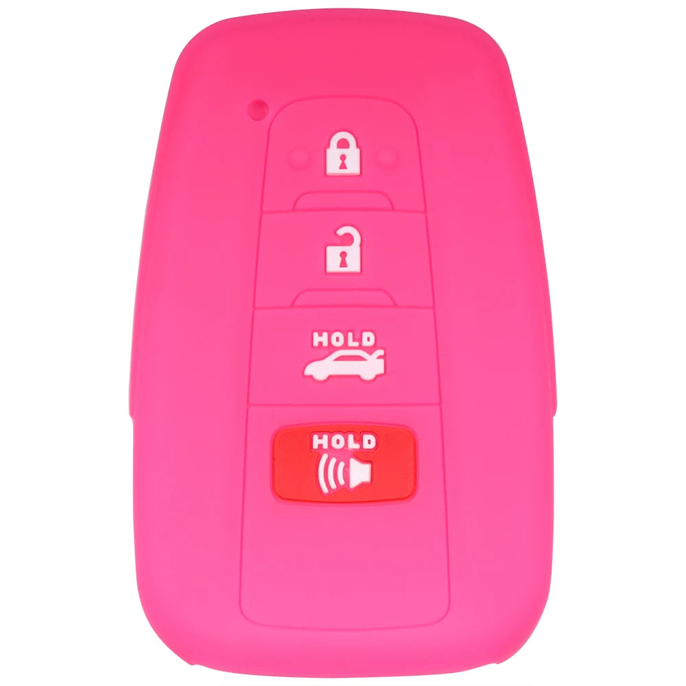 Lcyam Key Fob Cover Case Remote Protector Smooth Silicone Fits for Toyota Rav4 Corolla Camry Hilux Car Accessories Key Cover