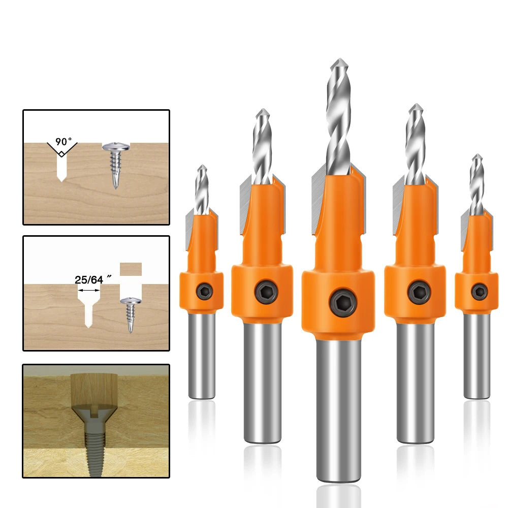 8mm Shank Countersink Router Bit, Woodworking Milling Cutter