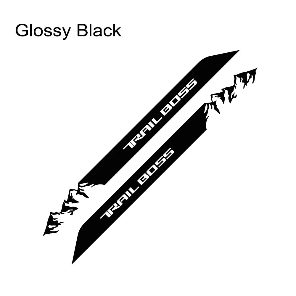Pickup Hood Side Stickers For Chevrolet Silverado Trail Boss Graphics Truck Vinyl Covers Mountain Decor Decal Auto Accessories