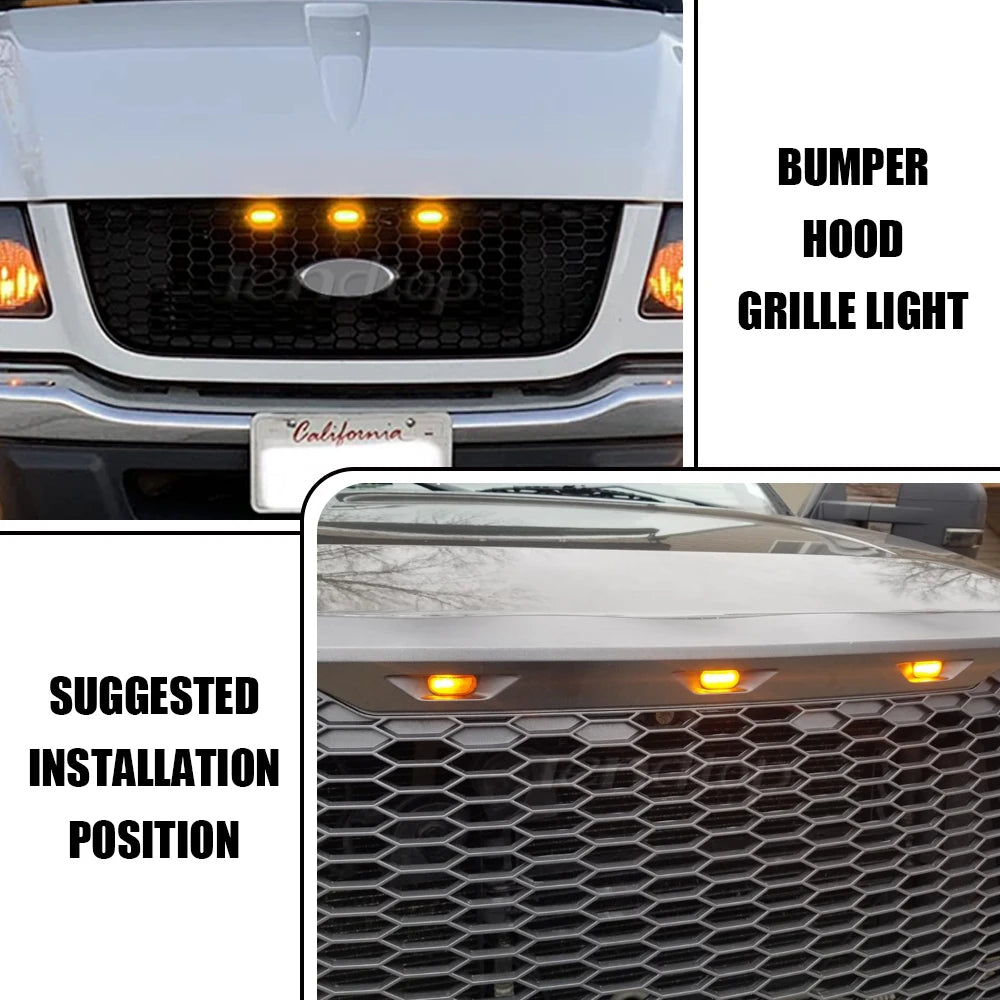 Front Grille Marker LED Light Kit for Ford F-150 2004–2019 (Waterproof)