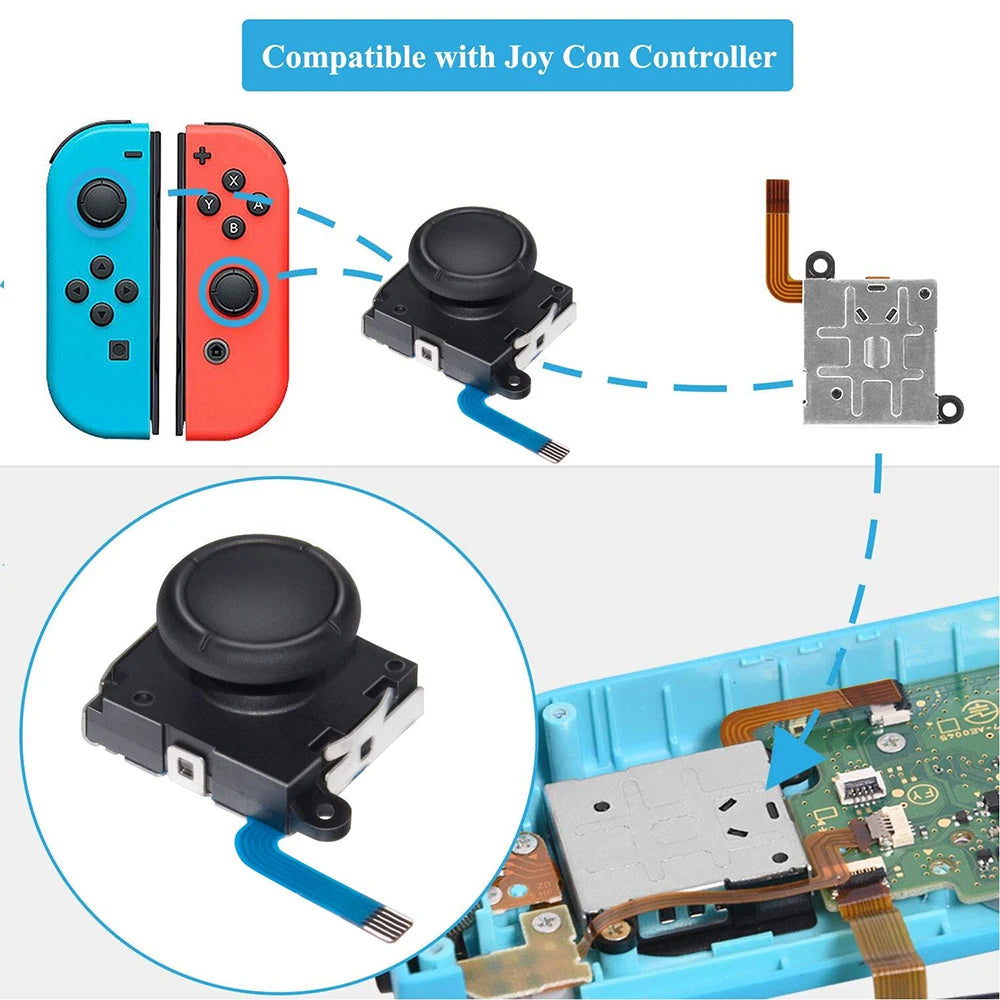 Replacement Joycon Joystick Thumb Stick Repair Kit for Nintendo Switch 3D Joystick Analog Sticks NS Lite Controller Repair Tool