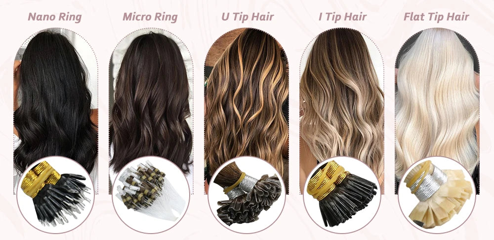 Ugeat I Tip Hair Extensions Pre Bonded Hair Remy Fusion Hair 14-24 Inch 40g/80g Straight Stick Tip Human Hair