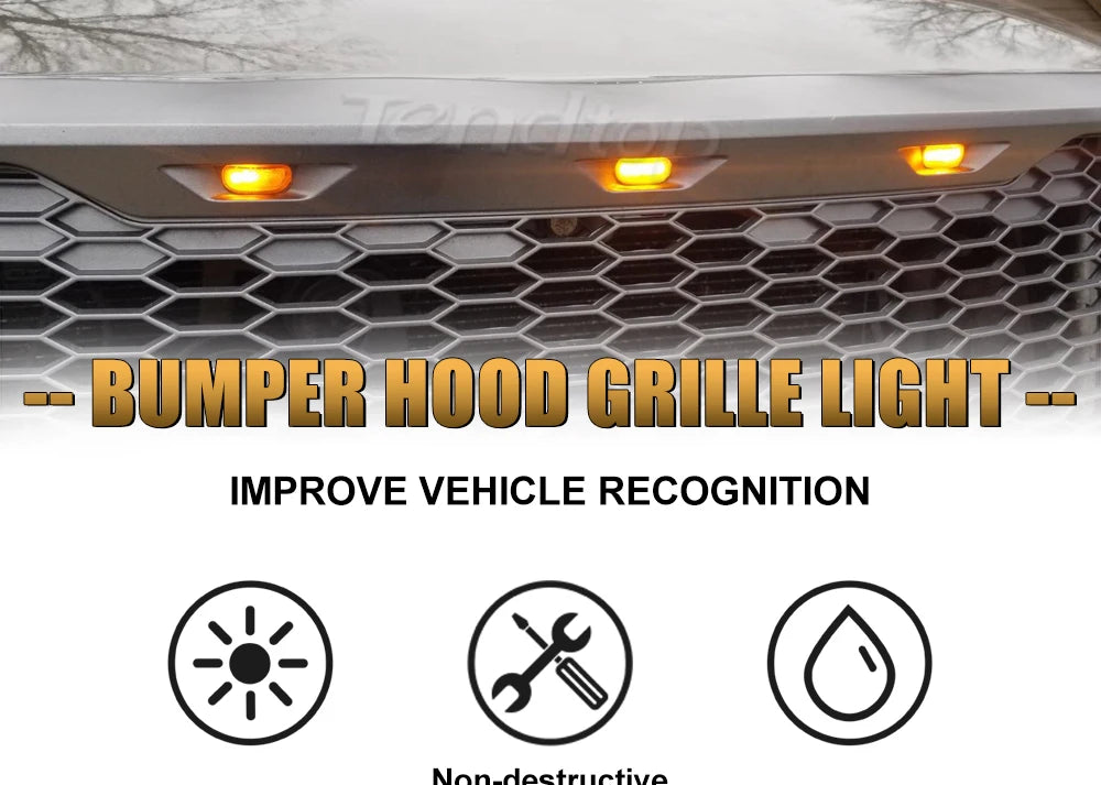 Front Grille Marker LED Light Kit for Ford F-150 2004–2019 (Waterproof)