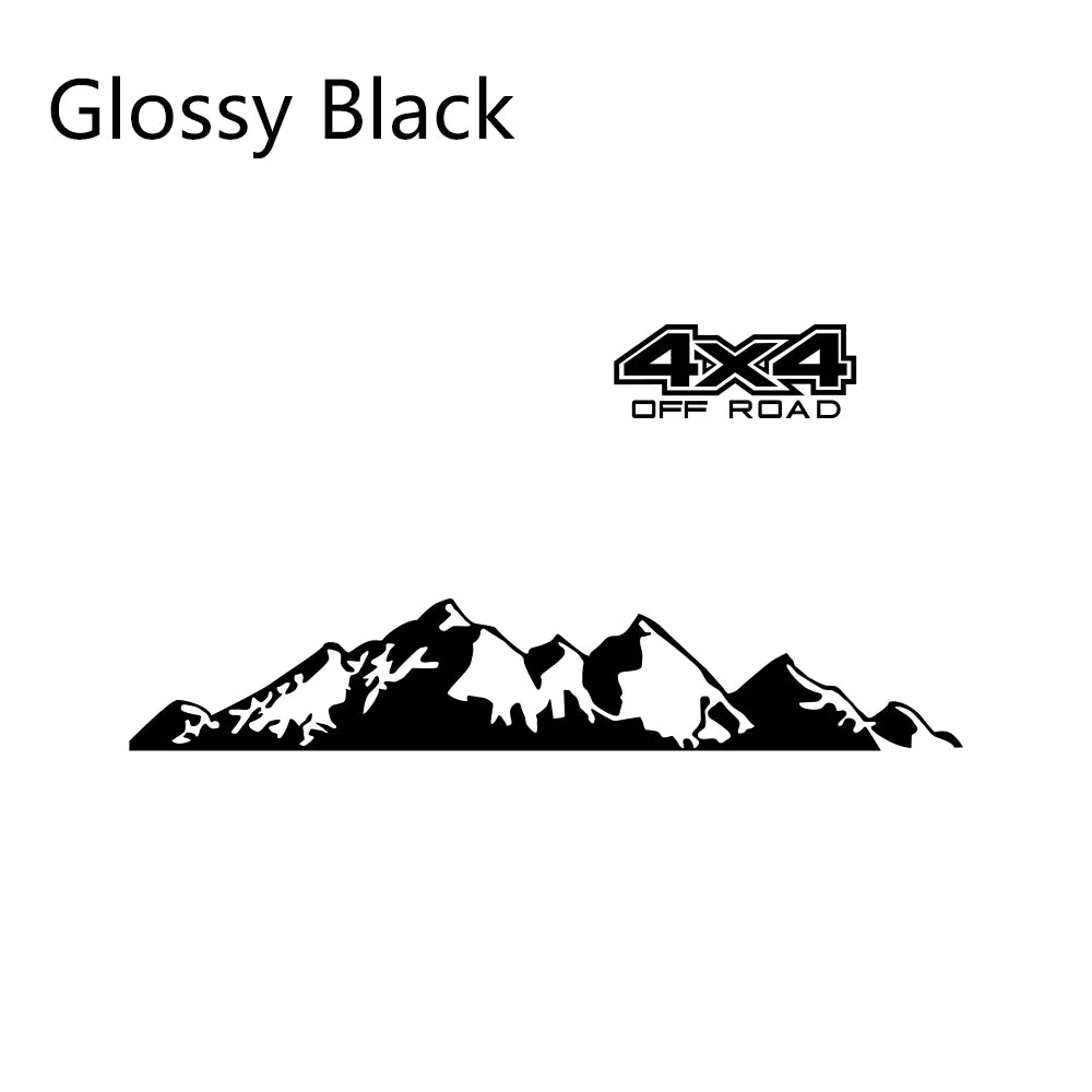4x4 Off-Road Graphic Vinyl Decal – Compatible with Ford Ranger Raptor, Isuzu D-Max, Nissan Navara, Toyota Hilux