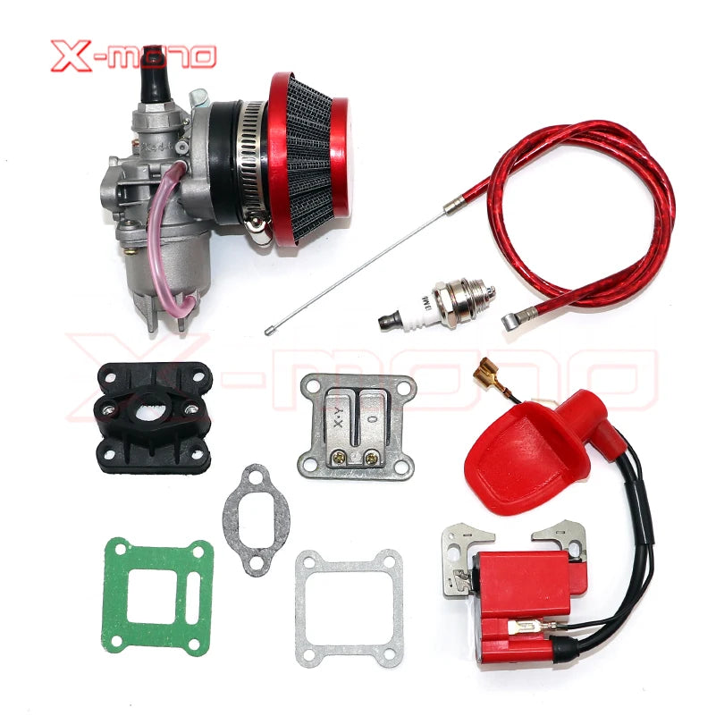Pocket Bike 47cc 49cc engine carb carburetor with Pod Air Filter 2 stroke for Mini Quad ATV Dirt Bike MiniMoto Go Kart Buggy