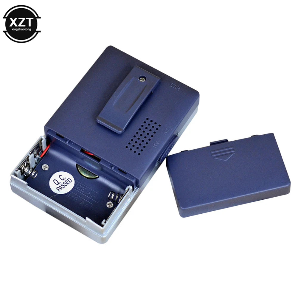 BC-R60 Pocket Radio Telescopic Antenna Outdoor Mini AM/FM Dual Band Radio World Receiver 88-108MHz Speaker 3.5mm Earphone Jack