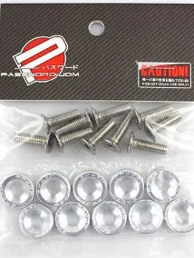 10PCS M6 JDM Car Modified Hex Fasteners Fender Washer Bumper Engine Concave Screws Fender Washer License Plate Bolts Car styling