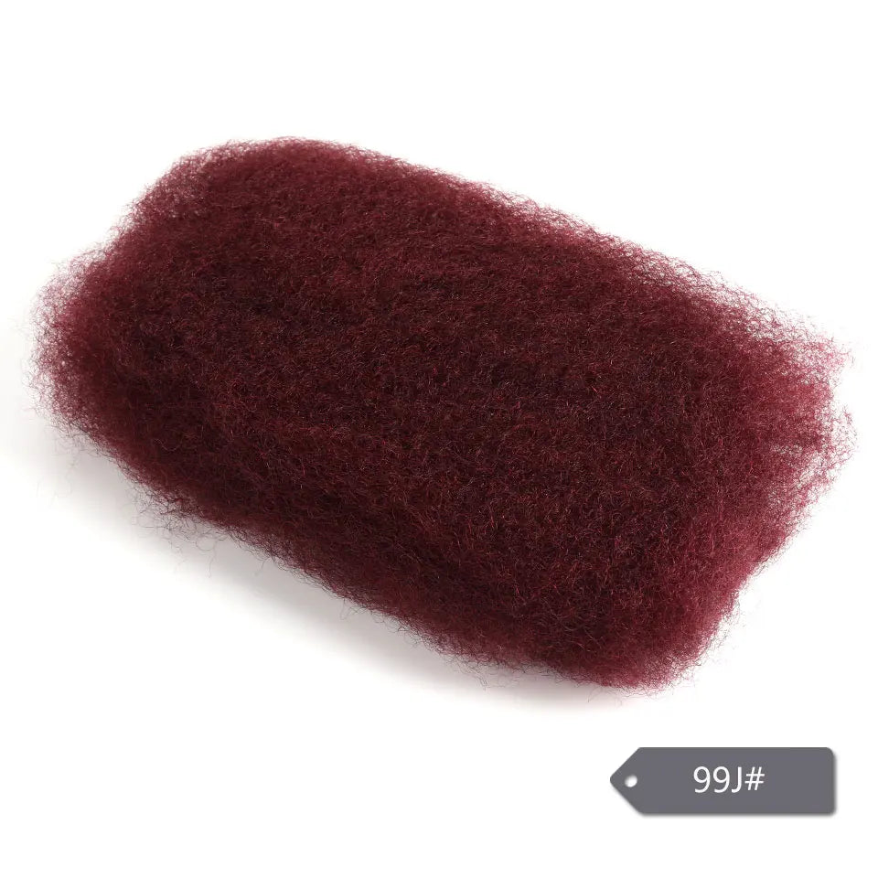 Sleek Afro Kinky Bulk Human Hair For Braiding Twist Peruvian QVR Remy Bulk Hair For Dreadlock Natural Color African Braids Hair