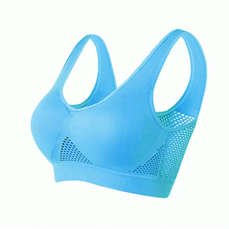 MMAlto Women's Padded Push Up Yoga Sports Bra – Seamless Hollow Out Athletic Vest | M-6XL | 8 Colors