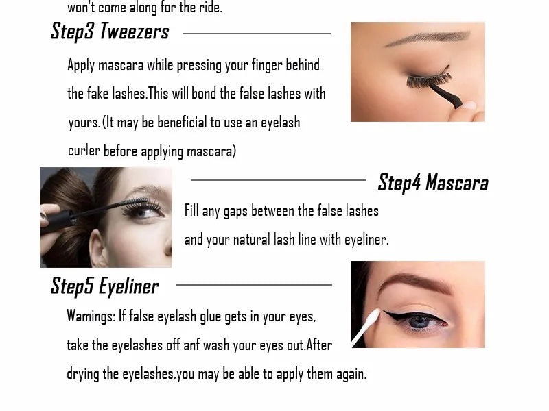 3D Magnetic Eyelashes with Tweezer – Reusable No-Glue False Lashes