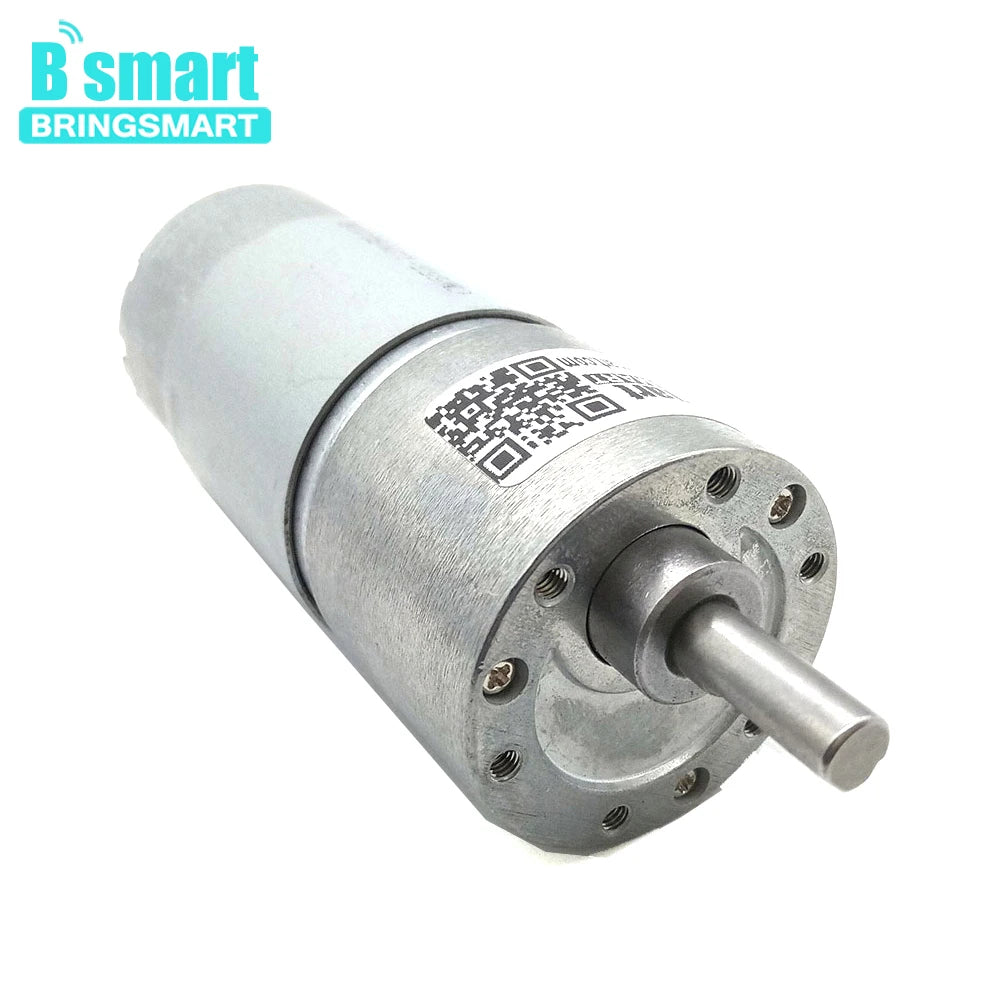 Bringsmart 37GB555 High Torque Electric Motor Low Speed DC 12V 24V Reversed High Torque 6-800RPM Customized Gear Motor Robot