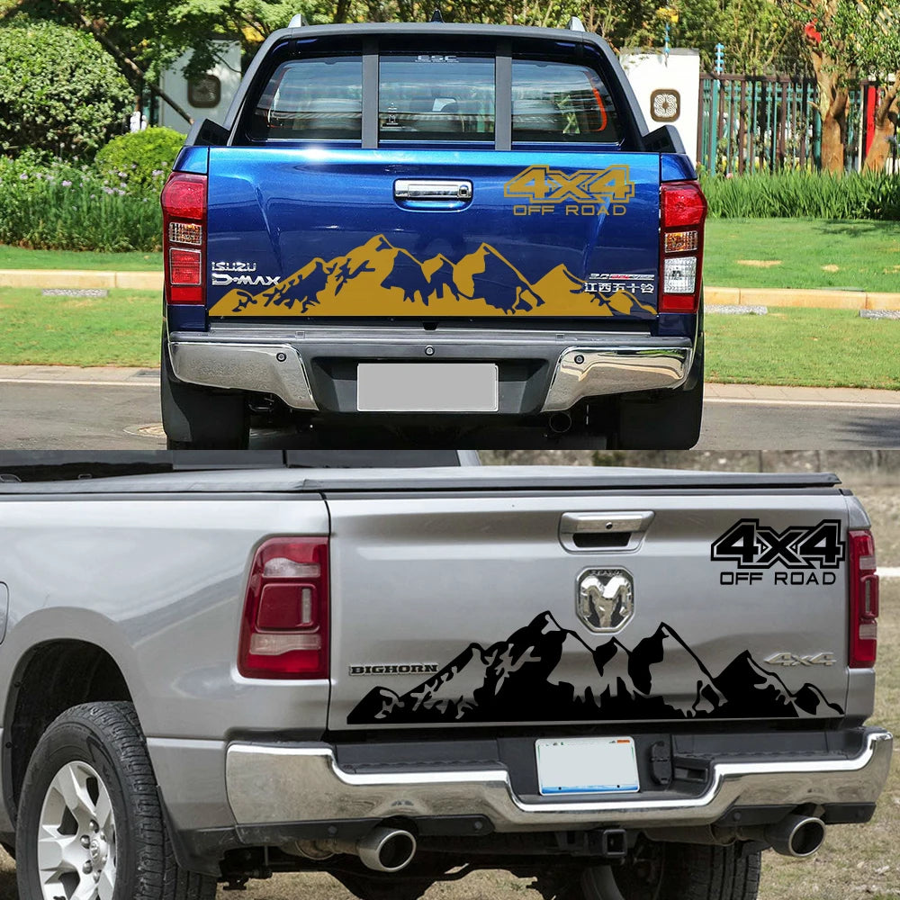 4x4 Off-Road Graphic Vinyl Decal – Compatible with Ford Ranger Raptor, Isuzu D-Max, Nissan Navara, Toyota Hilux