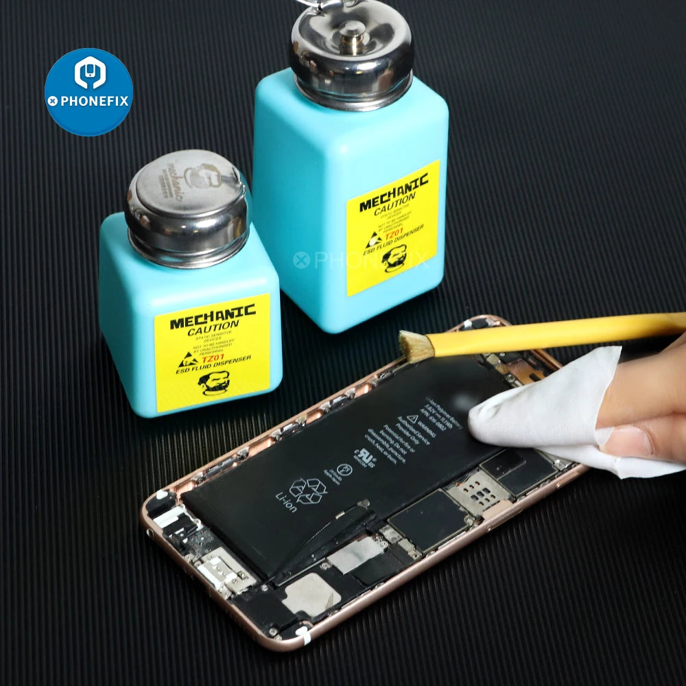 MECHANIC Alcohol Bottle 180ML Plastic Liquid Container for iPhone Repair Motherboard Cleaning ESD Fluid Dispenser Mechanic Tools