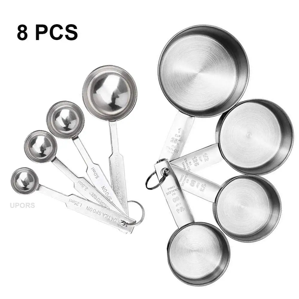 Stackable Stainless Measuring Cup & Spoon Set - Engraved Marks - photo 7