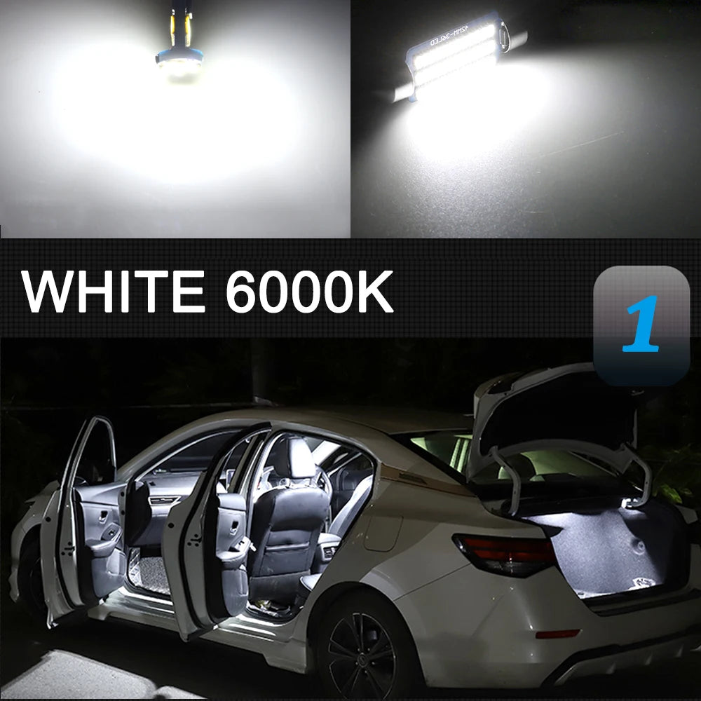 17pcs LED Interior Light Canbus For Toyota Sienna 2021 2022 2023 2024 2025 Dome Read Vanity Mirror Trunk Door License Plate Lamp
