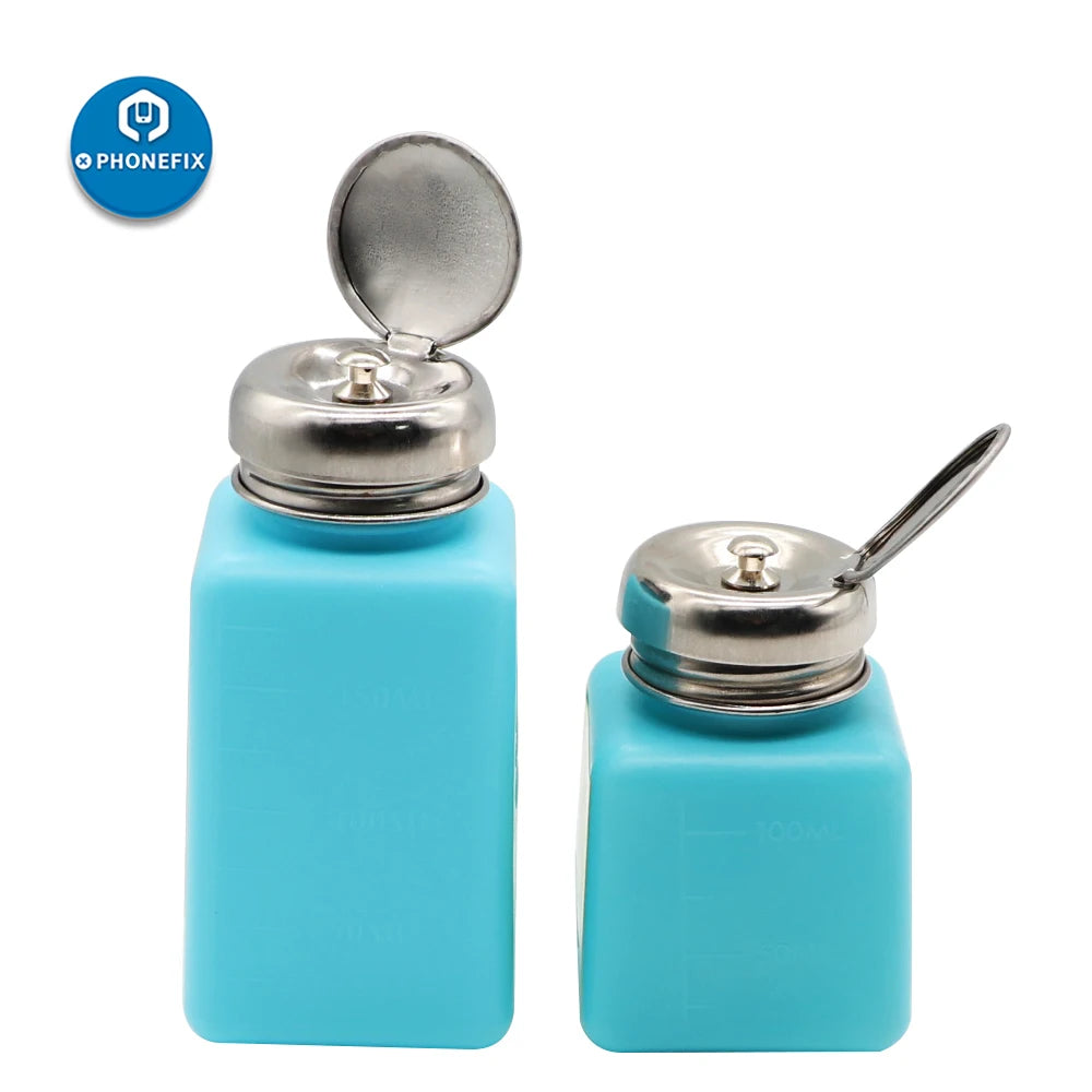 MECHANIC Alcohol Bottle 180ML Plastic Liquid Container for iPhone Repair Motherboard Cleaning ESD Fluid Dispenser Mechanic Tools
