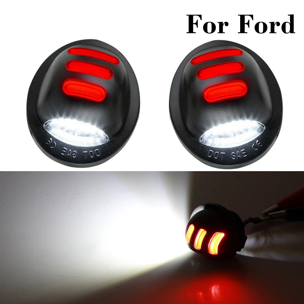 LED License Plate Light Assembly for Ford F-150/F-250/F-350/F-450 (2-Pack)
