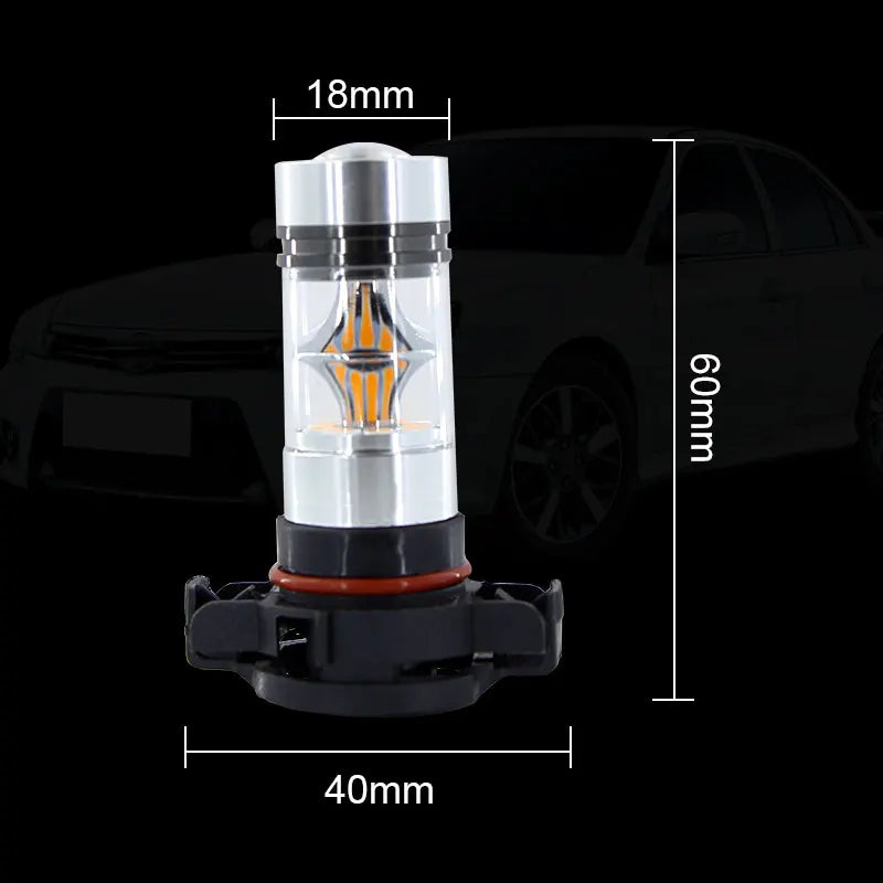 2PCS For Jeep Compass 2017 2018 2019 LED Car Front Daytime running Light Bulbs DRL Lamps 2504 PSX24W 6000KError Free Accessories